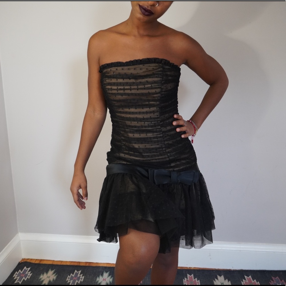 Vintage Betsey Johnson Evening Drop Waist Dress